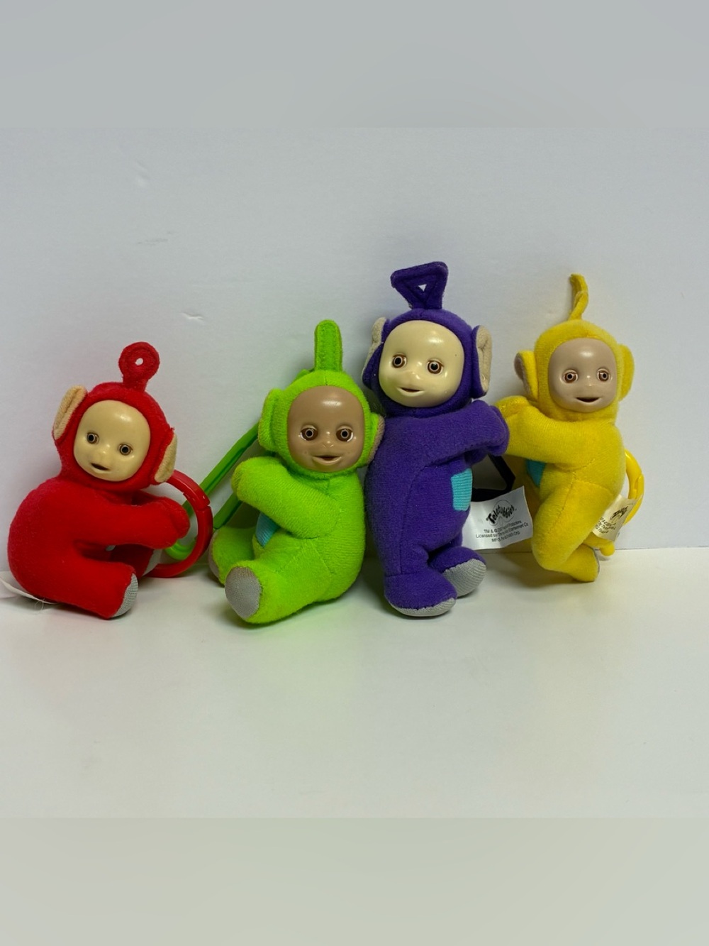 Teletubbies McDonald’s 2000 Happy Meal Toys Bookbag Clip Lot of 4 Vintage 4in